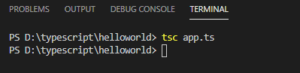 TypeScript "Hello, World!"